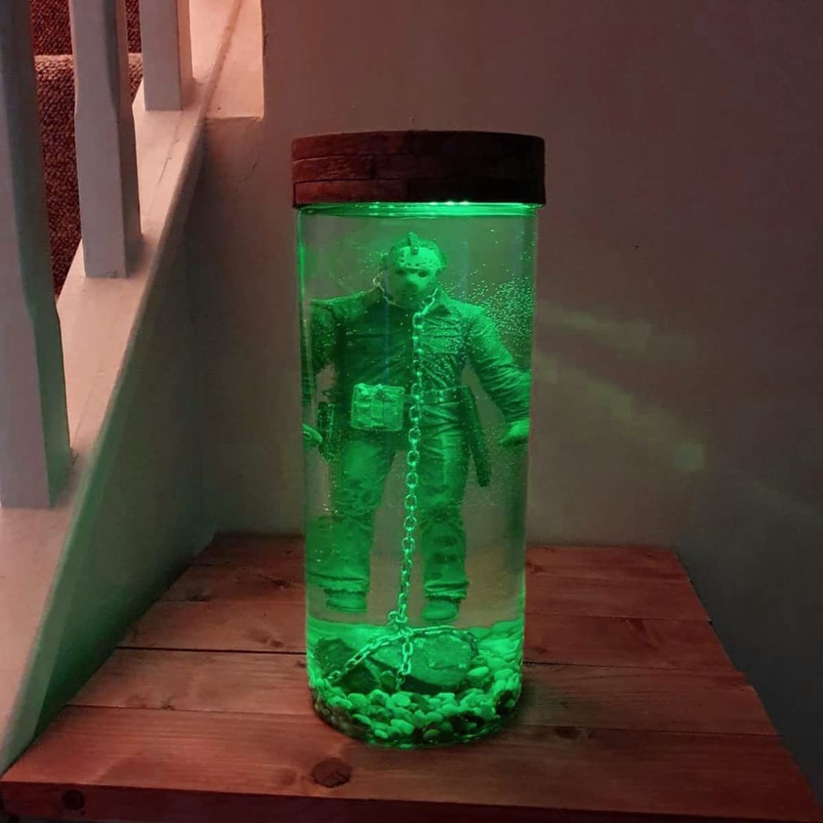 AAOCLO Horror Movie Collector Figure Water Lamp Part 6 Lives Final Display, Unique Decor Light Table Lamp Home Decor,Resin Water Lamp Night Lamp Table Lamp Movie Souvenir