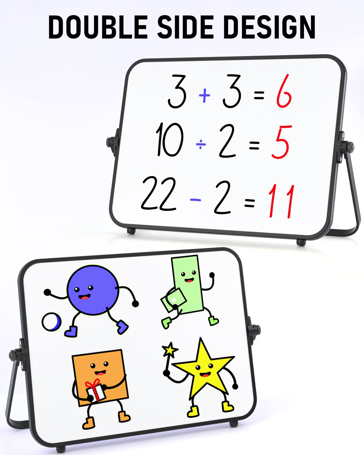 - Nicpro Dry Erase Small Whiteboard | A4 with Non-Slip Stand -