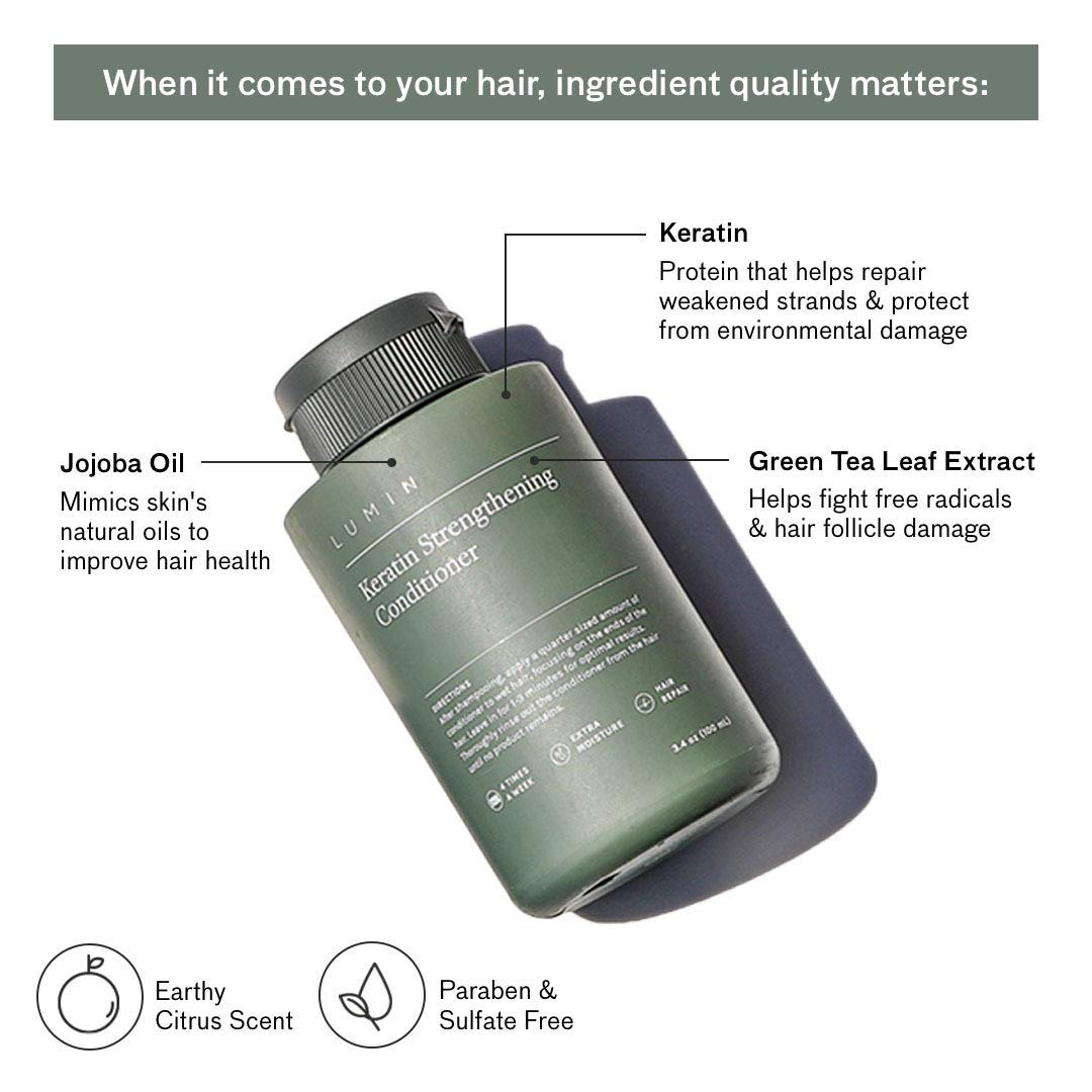 - Men’s Keratin Strengthening Conditioner (2-Pack) | Formulated with Jojoba Oil to Improve Hair and Scalp Health -