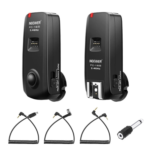 - Neewer FC-16 Multi-Channel 2.4GHz | 3-IN-1 Wireless Flash/Studio Flash Trigger with Remote Shutter -