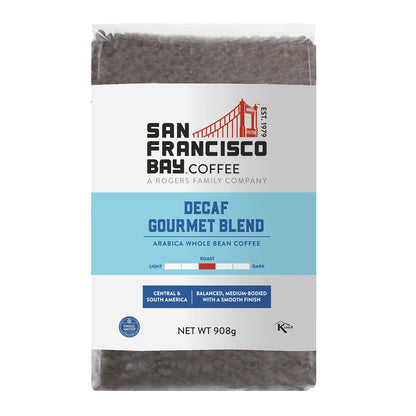- San Francisco Bay Coffee | DECAF Gourmet Blend | Whole Bean | 908g -