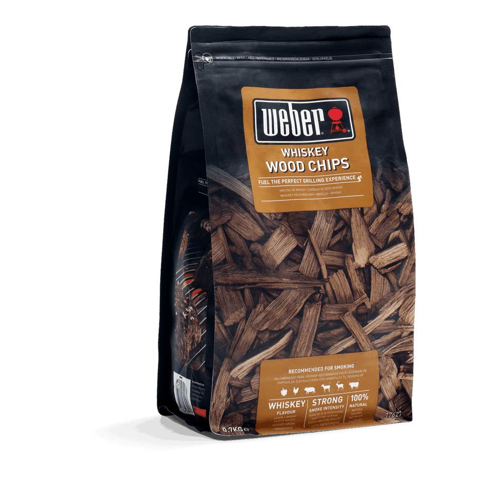 - Weber Whiskey Wood Chips | Hardwood Cooking Pellets | 0.7 kg | BBQ Smoker Wood Chips |