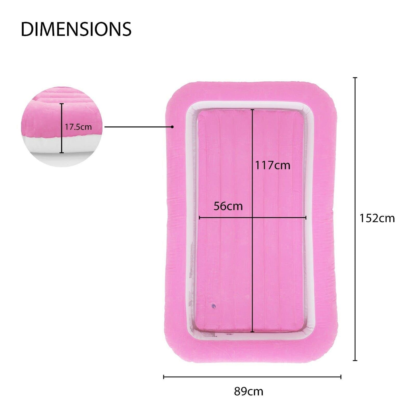 - Trendi | Kids Airbed | With Bumper | Kids Camping Bed | Electric Air Pump -