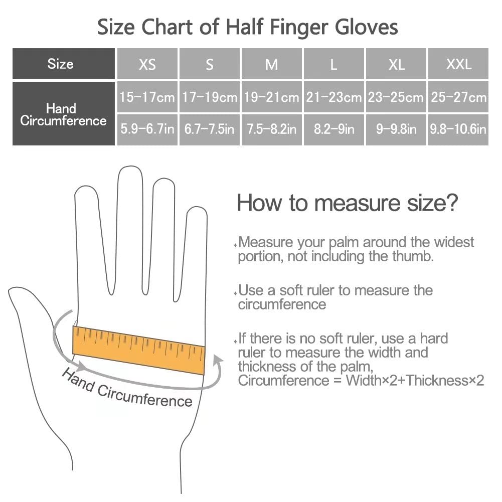 - ROTTO Cycling Gloves | Fingerless Bike Gloves | Mountain Bike | Road Bike | Padded Gel -