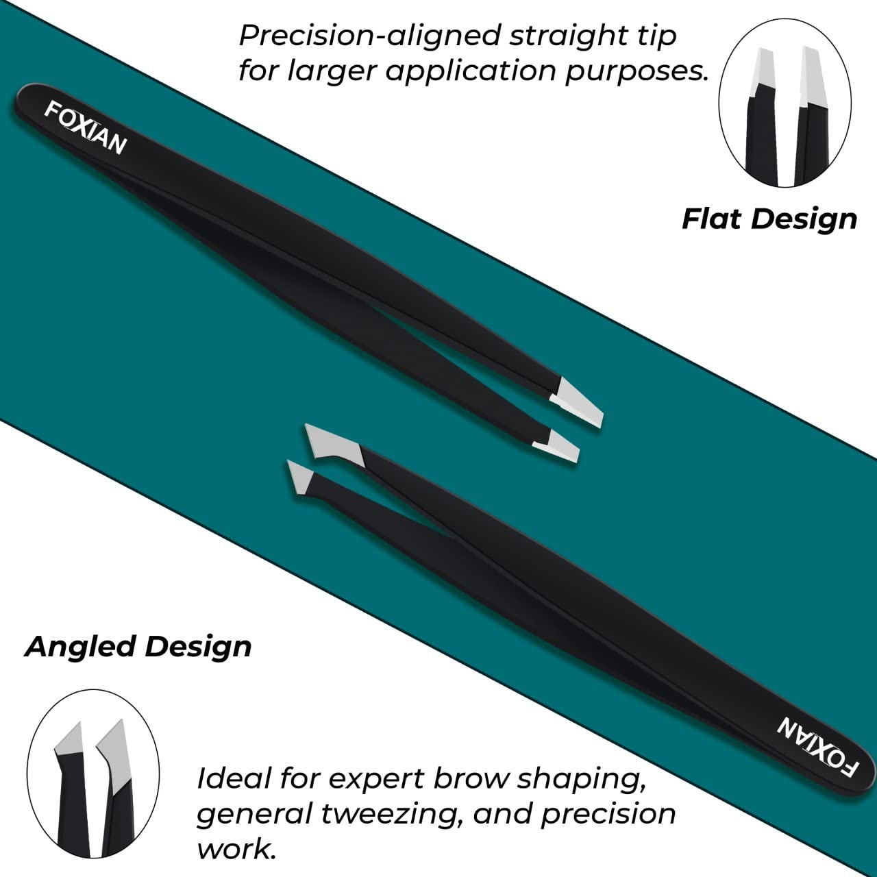 - Foxian Tweezers for Facial Hair -