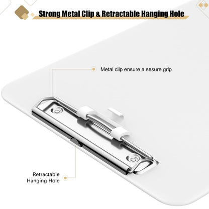 - Hnogri Plastic Clipboard | White Clipboard Standard A4 Letter Size Clipboards -