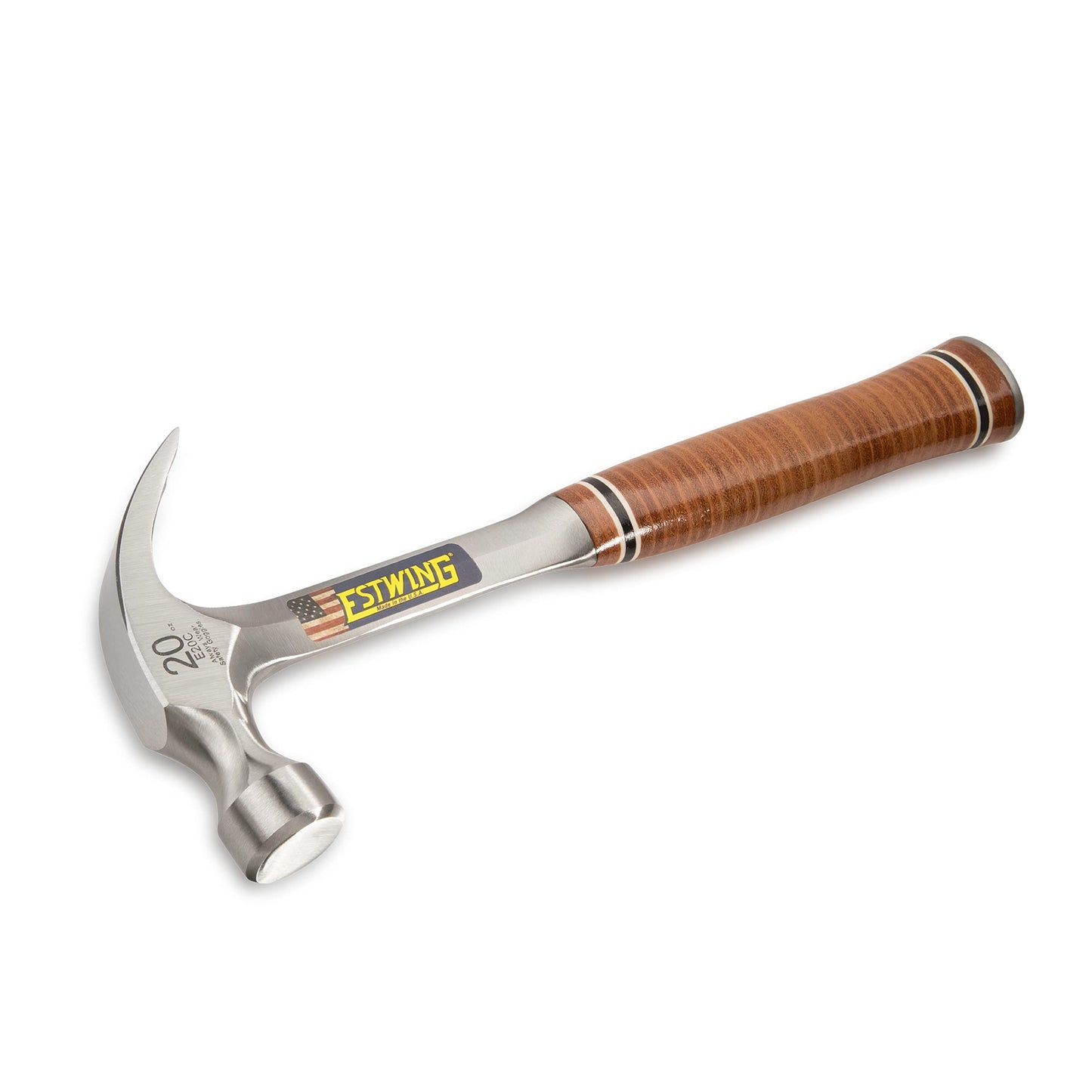 - Estwing E20C Curved Claw Hammer | Leather Grip | 20oz -