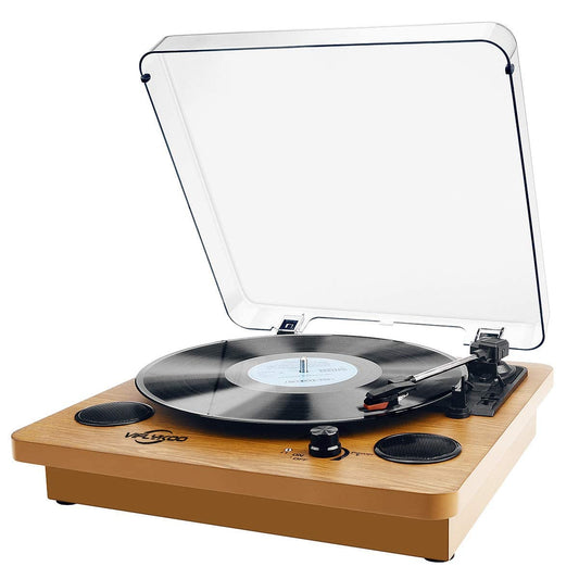 - Record Player | Bluetooth Portable Vinyl Turntable | Digital Encoder Built-in Stereo Speaker -
