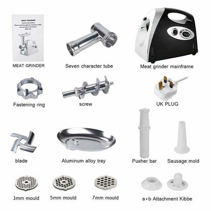 - Trintion Electric Meat Mincer Grinder | Food Grinding Mincing Machine | 2800W | Sausage Maker -