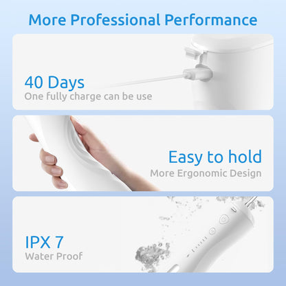 - Water Flosser [Dental Cordless Portable] 6 Modes & IPX7 Waterproof Rechargeable Oral Irrigator Water Teeth Cleaner