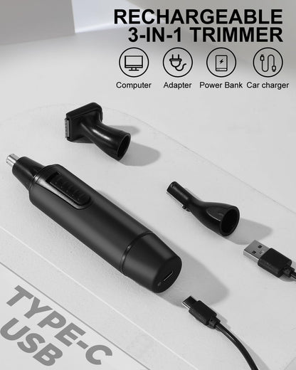 - Rechargeable Nose Hair Trimmer for Men | 2024 Painless Upgrade Nose Trimmer -
