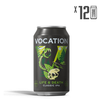 - Vocation Brewery | Life & Death 6.5% Classic IPA | 12 x 330ml | Hoppy Craft Beer -