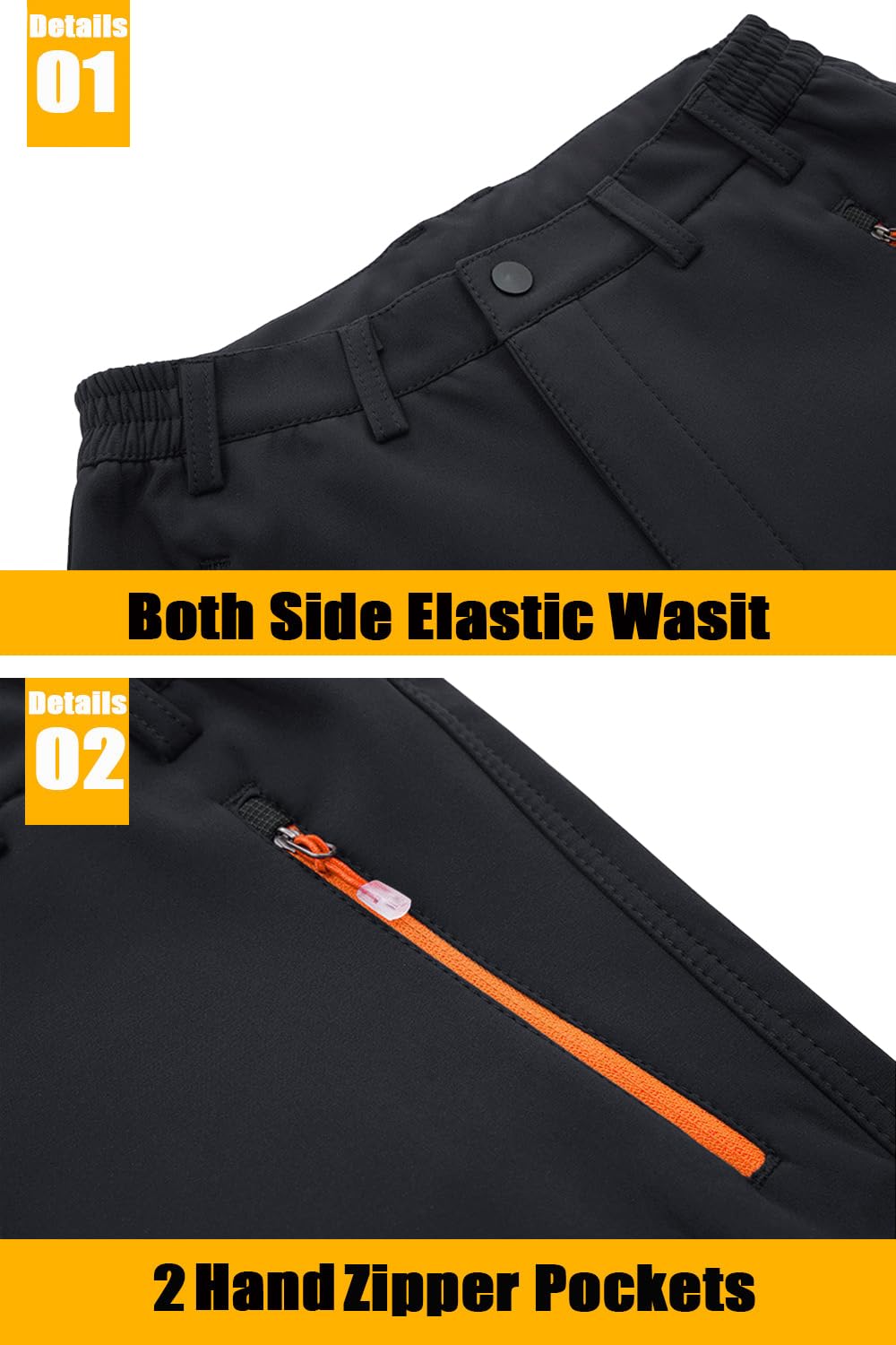 - TACVASEN Winter Trousers | Waterproof Softshell Trousers | Thermal Windproof -