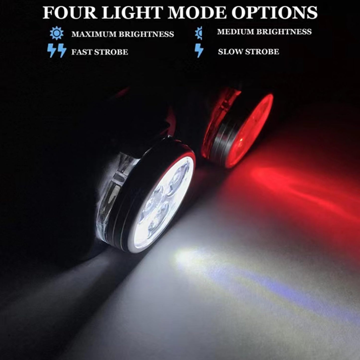 Bestyks Bike Light Set, 2 Set of Bicycle Lights with 4 Lighting Modes, Rechargeable Bike Lights Front and Back, Bike Accessories with Waterproof & Easy Installation.