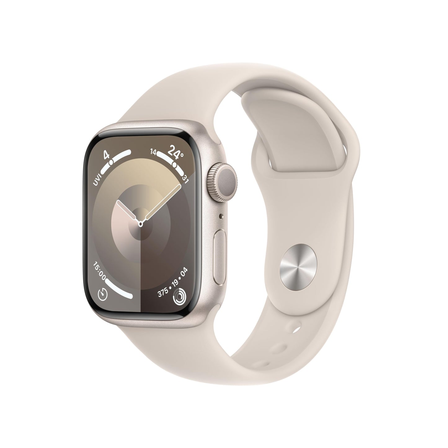 Apple Watch Series 9 [GPS 41mm] Smartwatch with Starlight Aluminum Case with Starlight Sport Band M/L. Fitness Tracker, Blood Oxygen & ECG Apps, Always-On Retina Display, Water Resistant