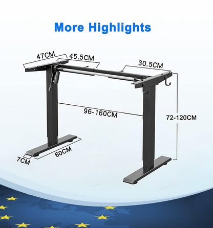 - MAIDeSITe Height Adjustable Electric Standing Desk Frame | Heavy Duty Steel Stand up Desk -