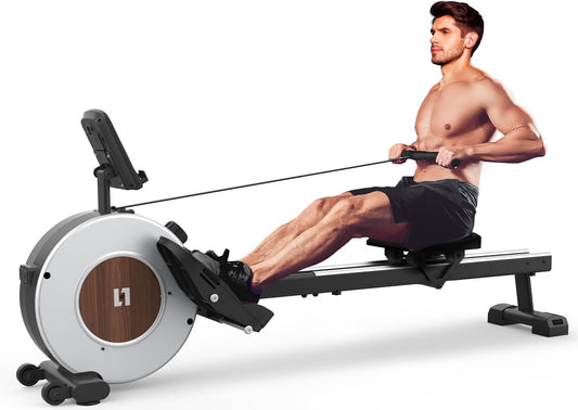- Rowing Machine for Home Gym, Magnetic rowing machine with 16 Level Magnetic Adjustable Resistance | Quiet Rower -