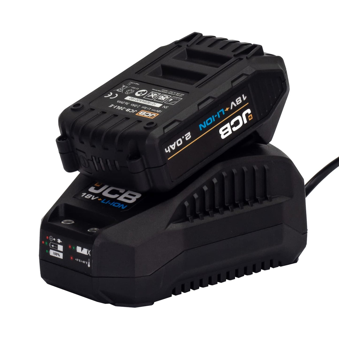 - JCB 18V Cordless Drill Driver | 2.0Ah Battery | Fast Charger | Variable Speed & 16+1 Position Torque | LED Light -