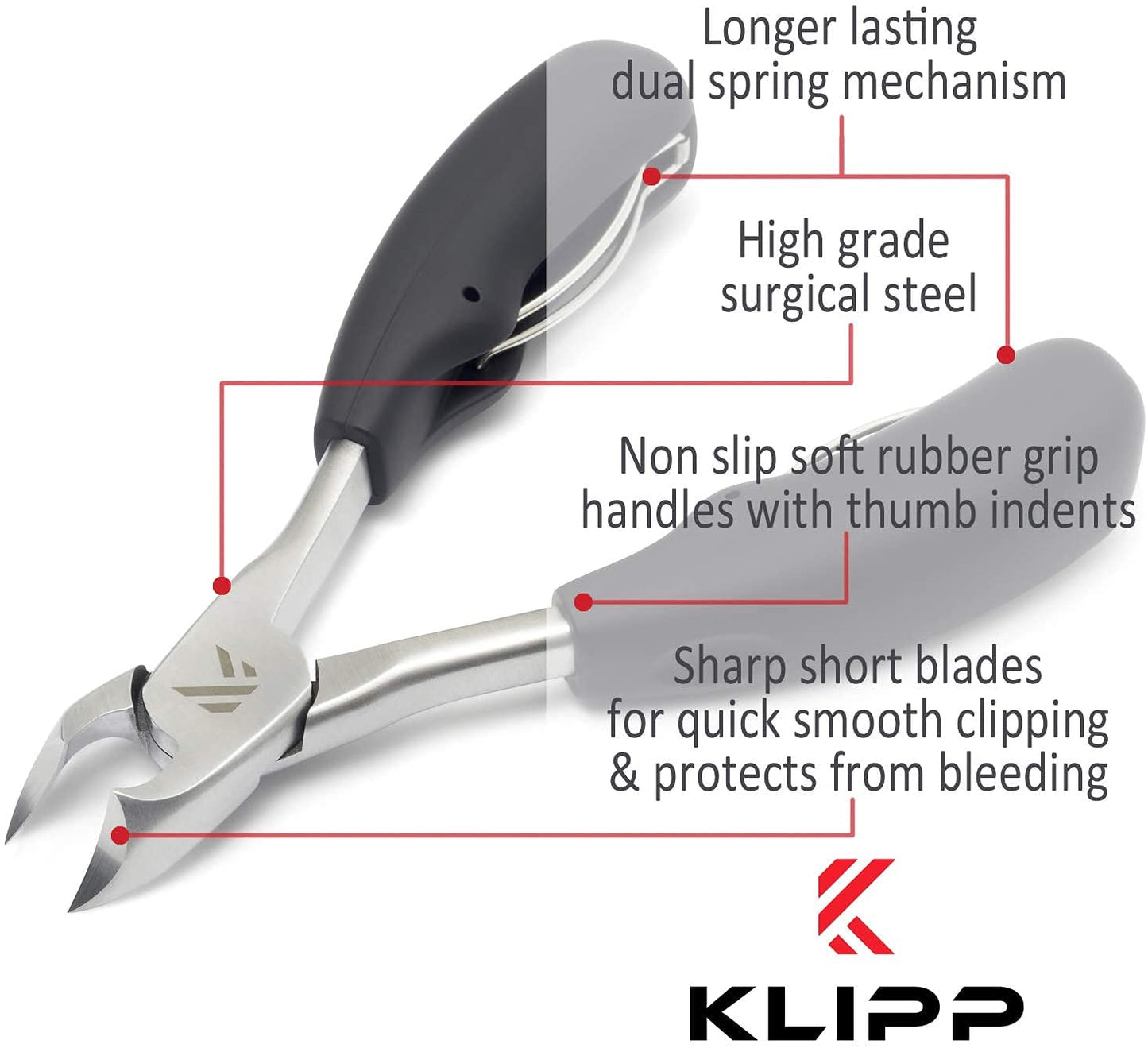 - KLIPP Toe Nail Clippers for Thick Nails -