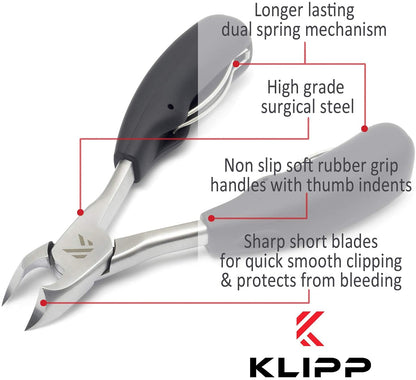 - KLIPP Toe Nail Clippers for Thick Nails -