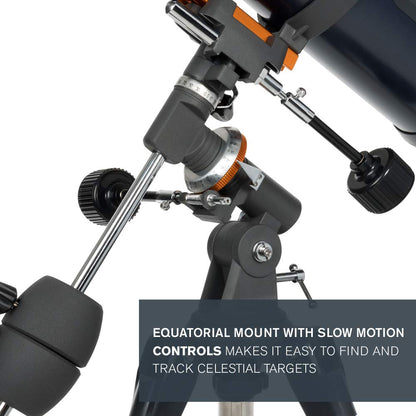 Celestron 31042 AstroMaster 114EQ Newtonian Reflector Telescope, Dark Blue