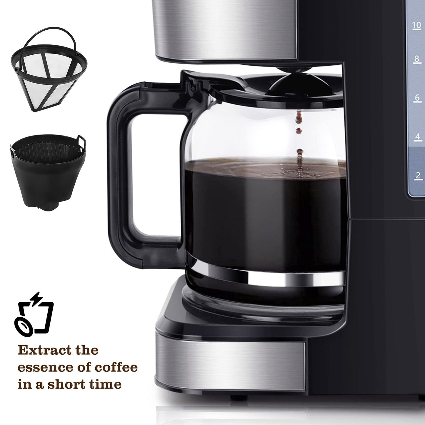 - Taylor Swoden Filter Coffee Machine | Drip Coffee Maker | Programmable 24hr Timer -
