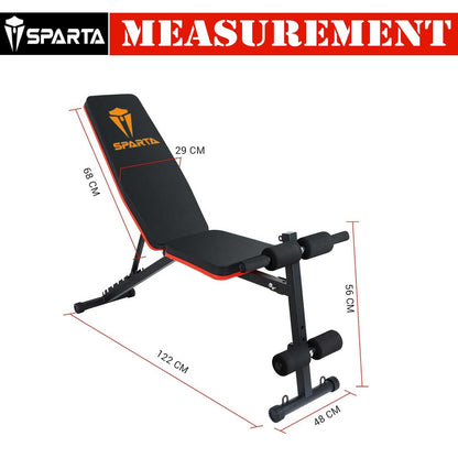 Adjustable and Foldable Weight Bench Weightlifting Utility Sit up ab Incline Decline Flat Bench Press for Full Body workout out Home Gym
