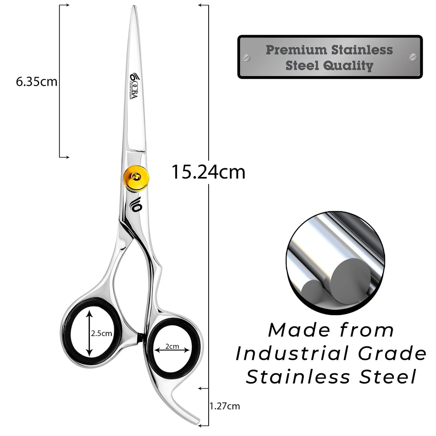 - OCBA Professional Hairdressing Scissors | Barbers & Hairdressers | 6" -