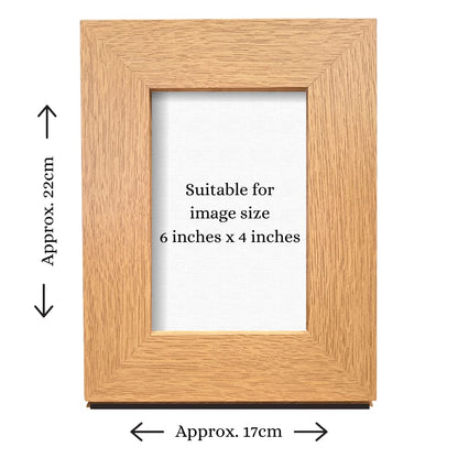 - Second Ave Oak 6x4 Portrait Picture Photo Frame | Dad Heart Gift | Father's Day -