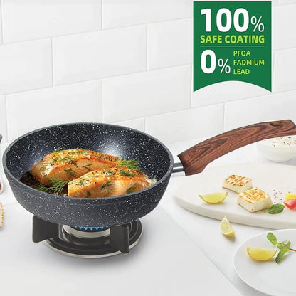 - Kitchen Academy Induction Hob Pots And Pans Set - 12 Piece Cooking Pans Set -