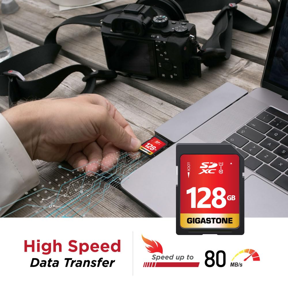 - Gigastone 128GB 2-Pack SD Card | UHS-I U1 Class 10 SDXC Memory Card | Full HD Video -