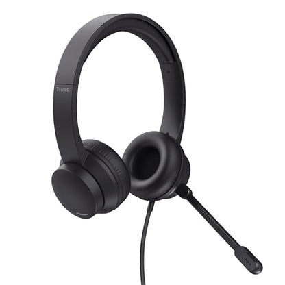 - Trust Roha II USB Headset | with Microphone | On-Ear Lightweight Design | Adjustable Headband -
