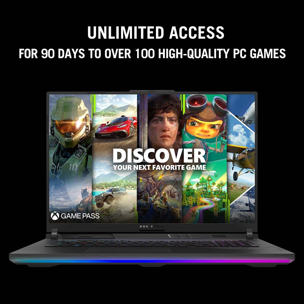 ASUS ROG Strix SCAR 18 G834JYR 18.0" WQXGA 240Hz 1100 nits Gaming Laptop (Intel i9-14900HX, NVIDIA GeForce RTX 4090, 32GB RAM, 2TB SSD, Windows 11 with 3 Months Game Pass)