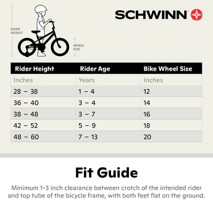 - Schwinn Koen Toddler and Kids Bicycle | 16-inch Tyres | Adjustable Seat | Stabilisers Included | Red -