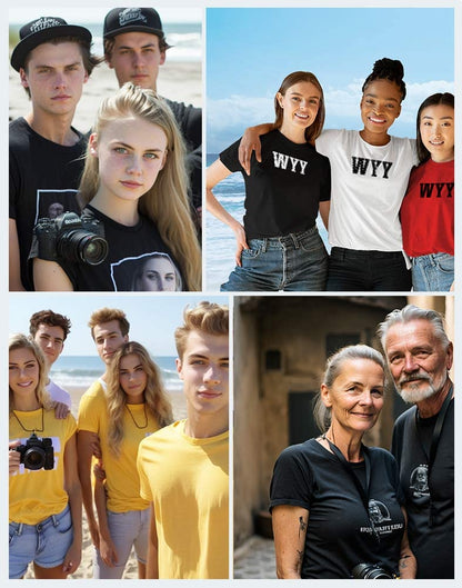 Custom T Shirt for Men Women Design Your Own Front Back Print Personalized T Shirts