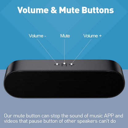 - YYV USB Computer Speaker, Portable PC Speaker for Desktop, Laptop,Notebook, Wired Mini Soundbar Speaker with Loud Volume
