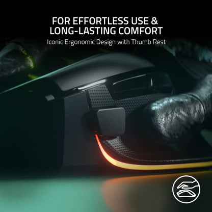 - Razer Basilisk V3 | Wired Customisable Gaming Mouse | Black -