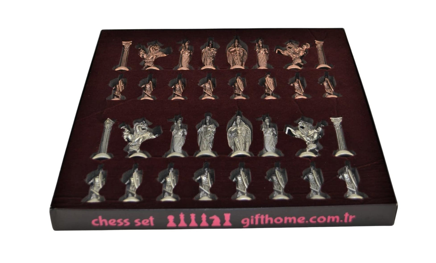 - Royal Medieval ,British Army, Antique Copper Chess Set | Handmade Pieces and Natural Solid Wooden Chess Board with Storage Inside | 3.35inc -