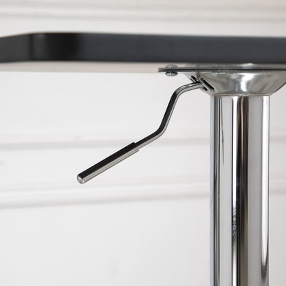 - HOMCOM Modern Height Adjustable Counter Bar Table | 360° Swivel Tabletop | Electroplating Metal Base -
