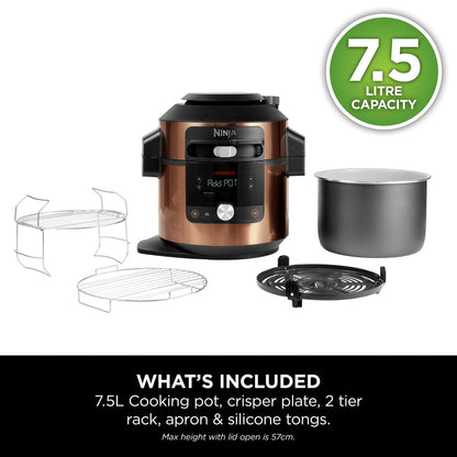 - Ninja Foodi MAX 14-in-1 SmartLid Multi Cooker | 7.5L Electric Pressure Cooker & Air Fryer -