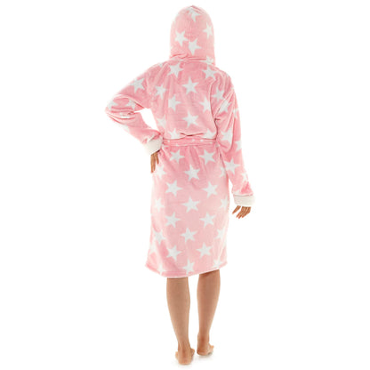 - Habigail Ladies Luxury Hooded Dressing Gown | Super Soft Robe -