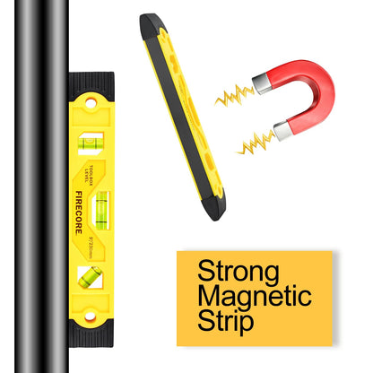 - Spirit Level | Firecore Small Spirit Level | Level Tool | Magnet Torpedo Level with 3 Bubble -