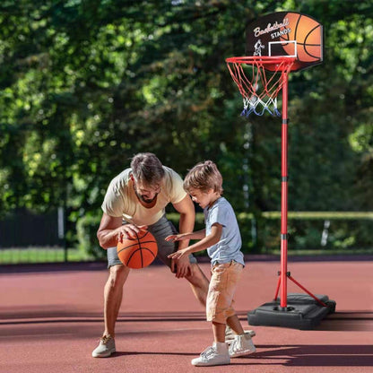 Basketball Hoop, KAMDHENU Kids Toy Basketball Hoop with Darts Target 2 in 1 with Height-Adjustable 3.2ft-6.2ft, Portable Basketball Hoop Indoor and Outdoor Activities for Kids Age 3-8