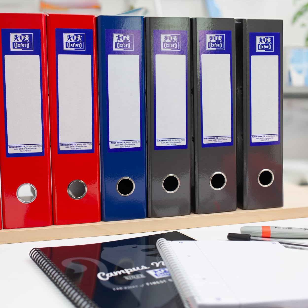 - Oxford A4 Lever Arch Files | Red/Black/Blue Pack of 3 | Heavy Duty Folders -