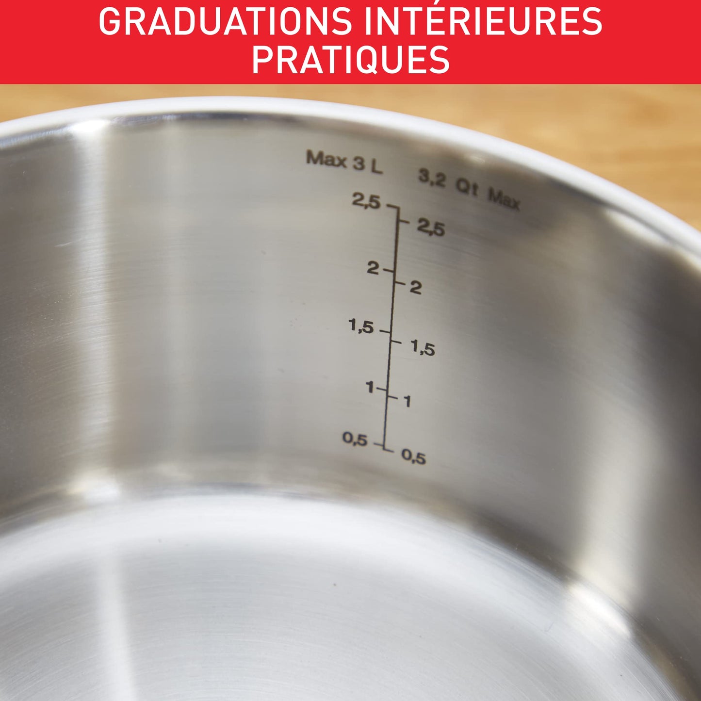 - Tefal Comfort Max Saucepan | 18cm Induction Stainless Steel -