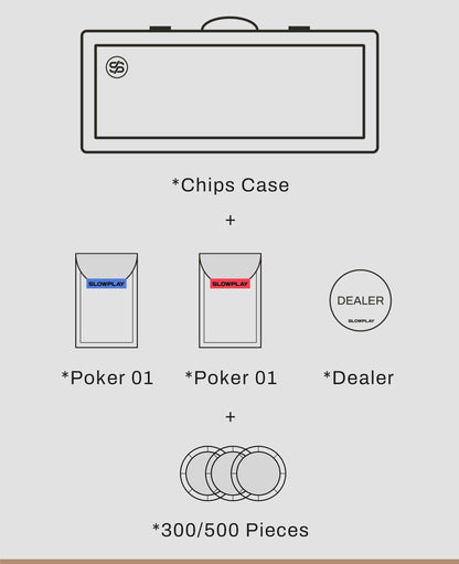 - SLOWPLAY |  Godel 14g Clay Poker Chips Set for Texas Hold’em | 300 PCS -