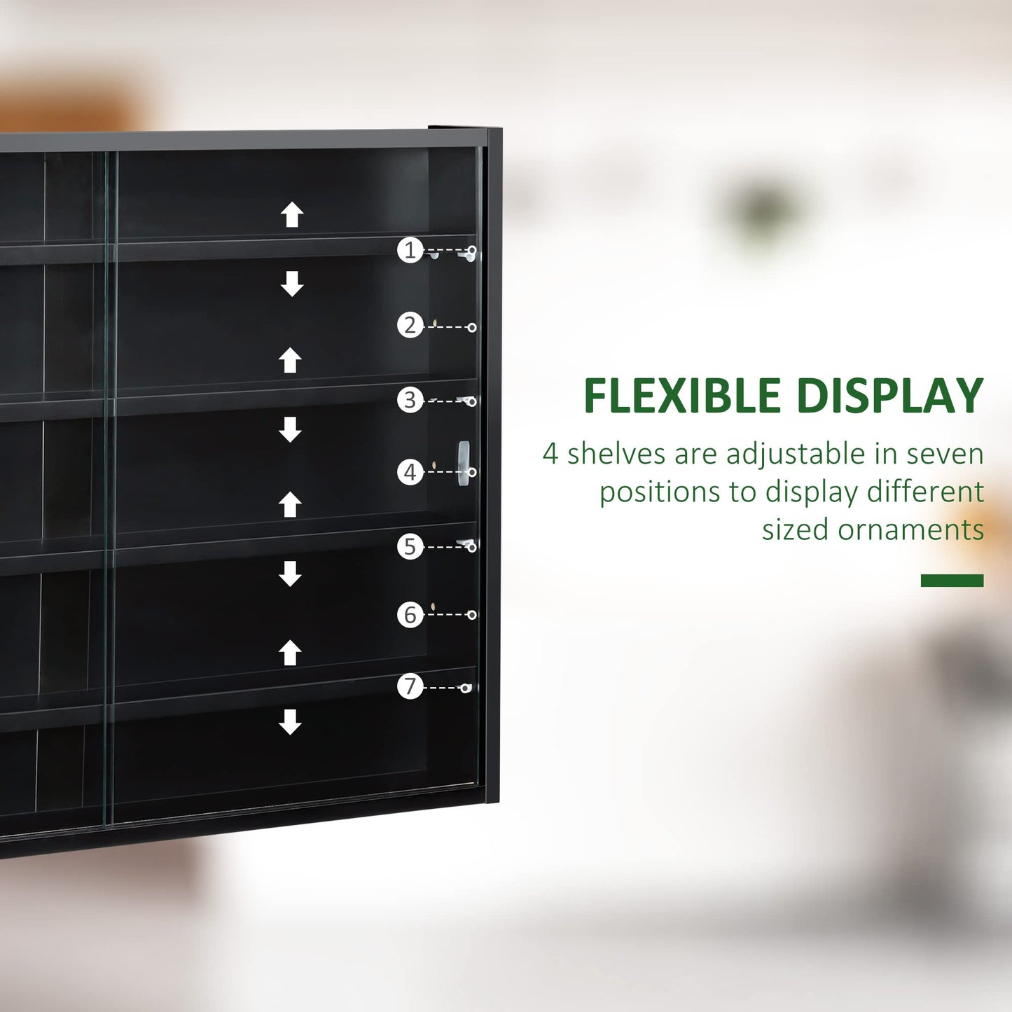 - HOMCOM 5-Tier Wall Display Shelf Unit Cabinet -