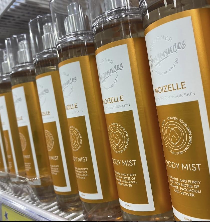 Designer Fragrances 3 Pack Moizelle Bundle - Women's Feminine Body Mist Spray Bottles - For Silky Soft, Beautifully Smelling Divine & Fresh Skin, Revitalizing, Hydrating - Great Gifts - 250ml