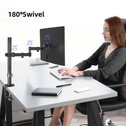 - Single Monitor Arm Desk Mount | Max. Load 10kg | Adjustable Mount | Tilt Swivel Rotation -