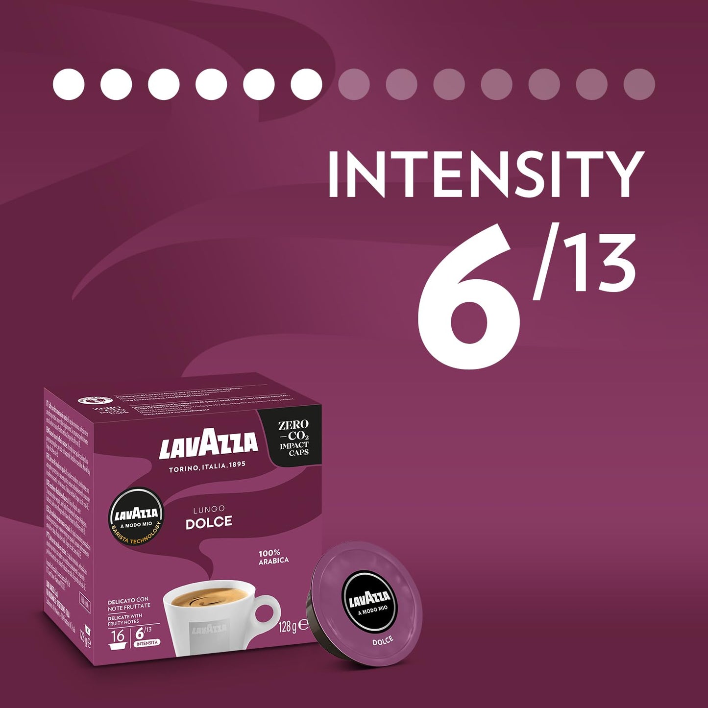 - Lavazza A Modo Mio Lungo Dolce | 36 Coffee Capsules | 1 Pack of 36 coffee pods -